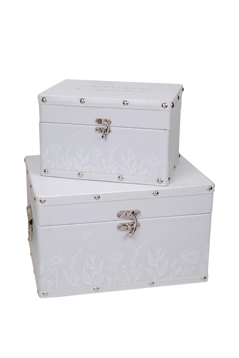 Set of 2 Luggage Boxes - Wedding Keepsakes